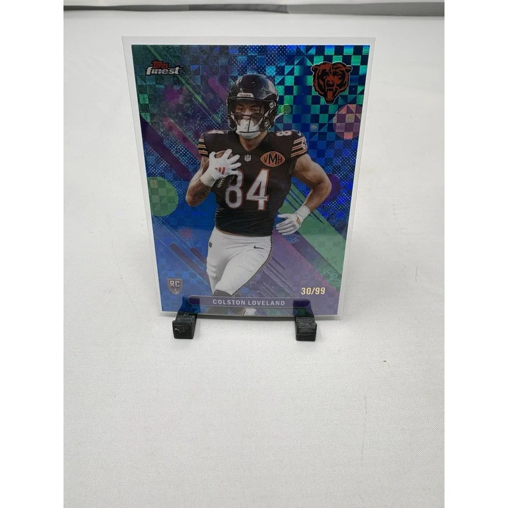 2025 Topps Finest Colston Loveland Blue Geometric 99 RC #32 Bears SSP